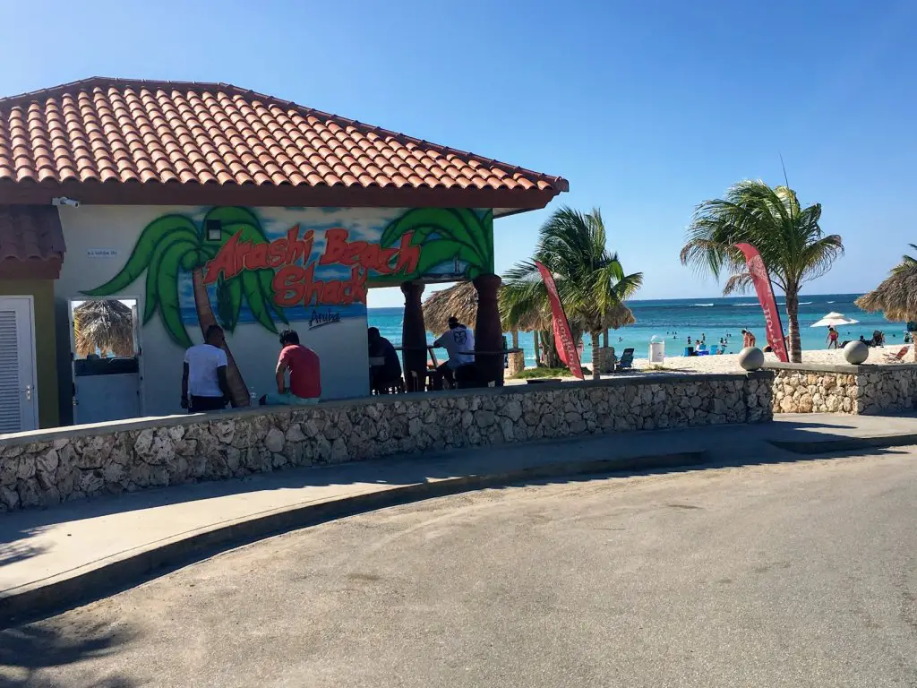 arashi beach shack for a beach day in aruba