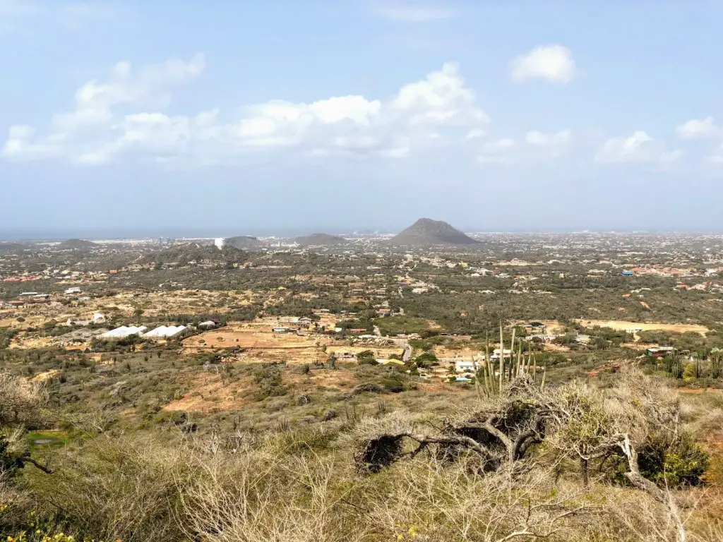 view of aruba desert land while on aruba jeep tour