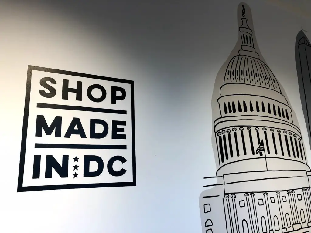 shop made in DC sign in the wharf