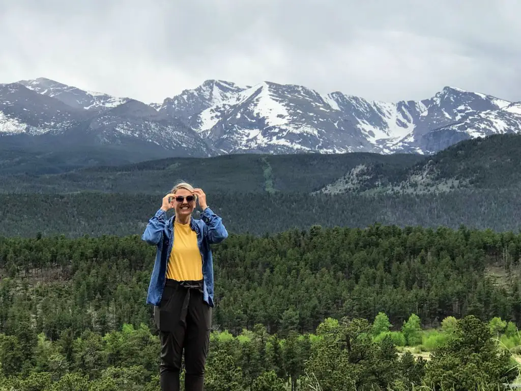 girl in rocky mountain national park