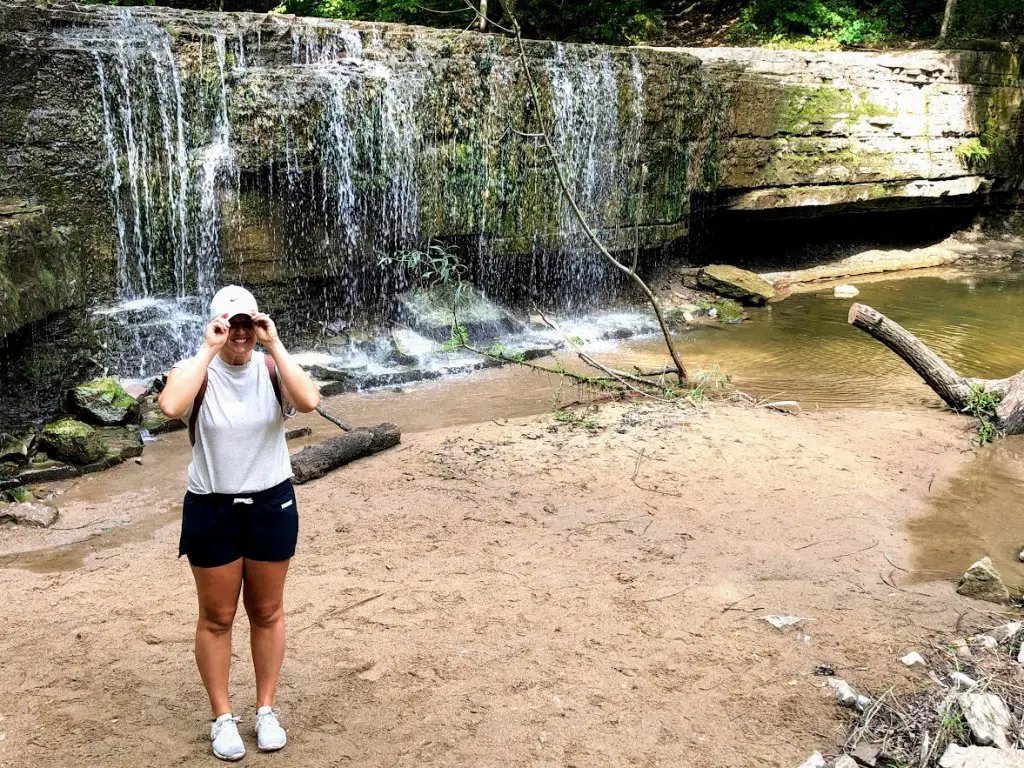 girls doing spring hiking trails in Minnesota 