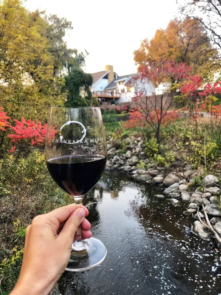 chancaska winery during minnesota fall