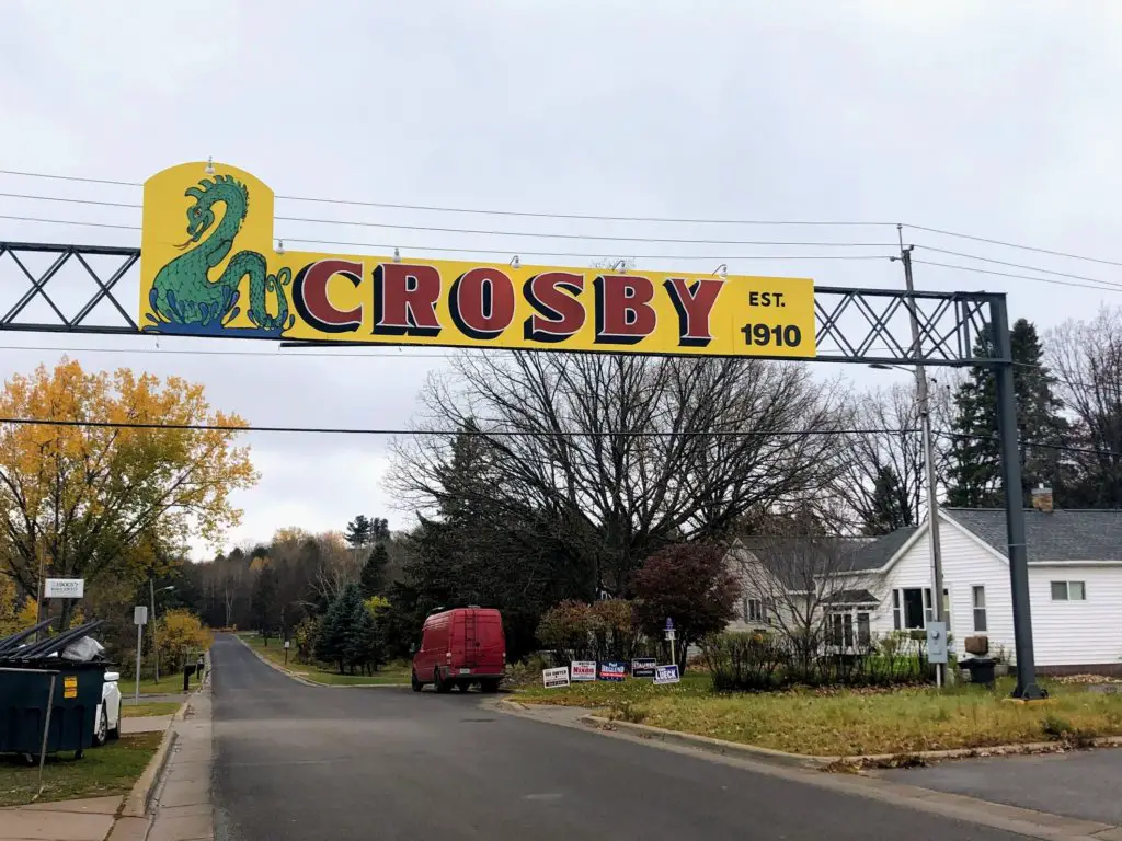 crosby minnesota sign