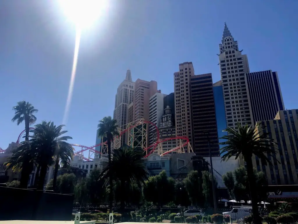 outside on the las vegas strip