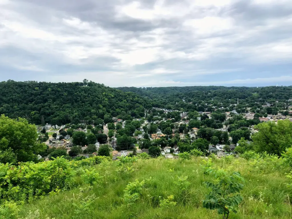 red wing minnesota from barn bluff hike