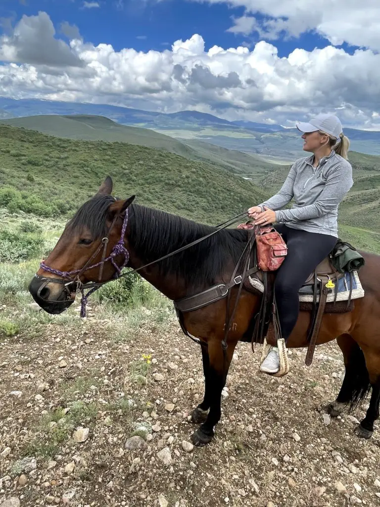 girl horseback riding in colorado