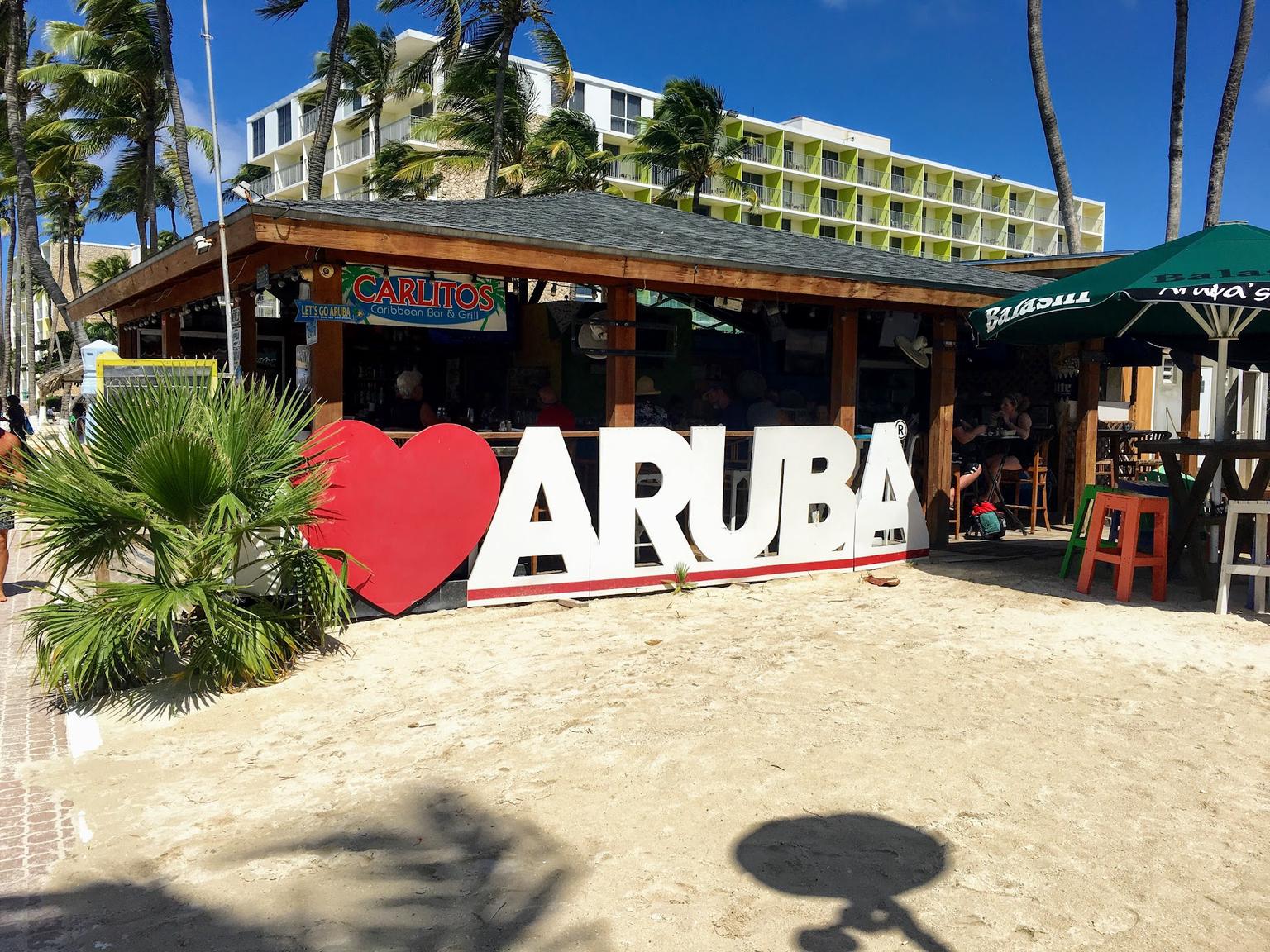 i love aruba sign